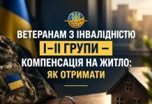 Ветеранам з інвалідністю І-ІІ групи – компенсація на житло: як отримати